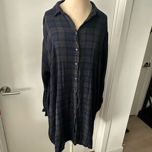 ASOS Plaid Button-Up Shirt Dress